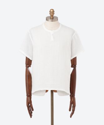 ガーゼヘンリーシャツ 楽天市場】【全29色】 ガーゼ服工房 garage (ガラージ) ダブル
