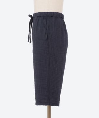 クレープガーゼ　ベーシッククロップドメンズパンツ