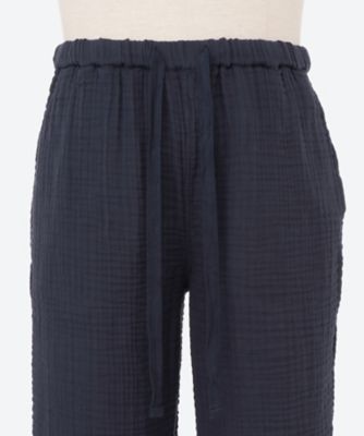 クレープガーゼ　ベーシッククロップドメンズパンツ