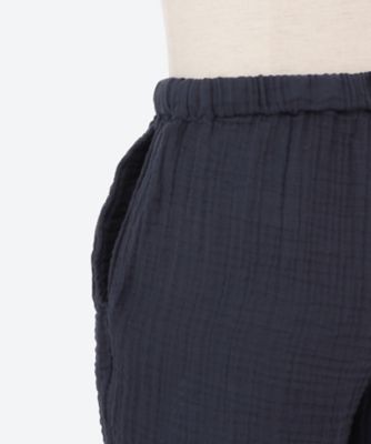 クレープガーゼ　ベーシッククロップドメンズパンツ