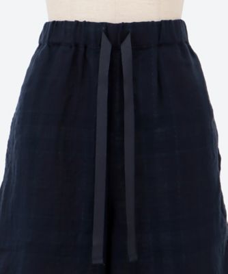 マシュマロガーゼシースルーチェックハーフパンツ ユニセックス