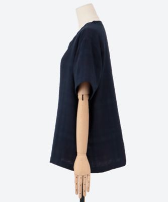 マシュマロガーゼシースルーチェックTシャツ ユニセックス | UCHINO