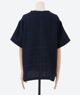 マシュマロガーゼシースルーチェックTシャツ ユニセックス | UCHINO