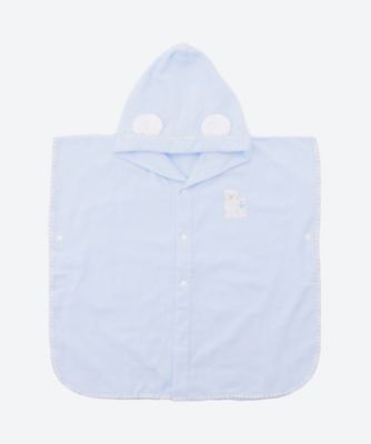UCHINO/ウチノ エアリータッチ フラッフィーベビーポンチョ ブルー