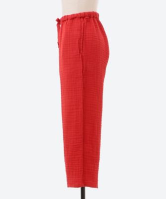 クレープガーゼベーシッククロップドレディースパンツ