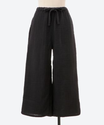 クレープガーゼベーシッククロップドレディースパンツ