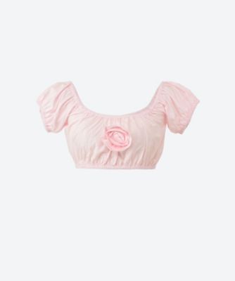 ＜the Virgins (Women)＞ｒｏｓｅ　ｃｏｔｔｏｎ　ｃｒｏｐｐｅｄ　ｂｌｏｕｓｅ