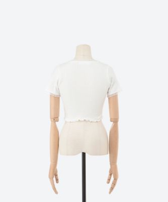 ｓｉｌｋ　ｒｉｂｂｏｎ　ｃｌｏｐｐｅｄ　ｔｏｐｓ