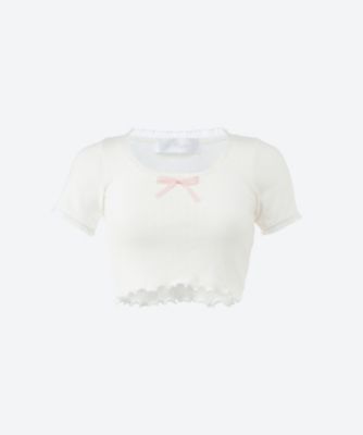 ＜the Virgins (Women)＞ｓｉｌｋ　ｒｉｂｂｏｎ　ｃｌｏｐｐｅｄ　ｔｏｐｓ