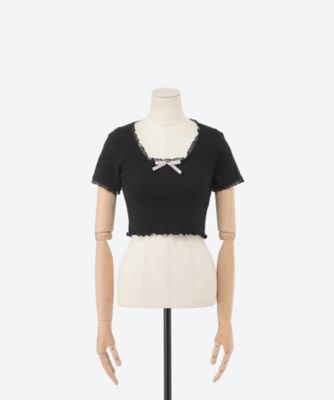 ｓｉｌｋ　ｒｉｂｂｏｎ　ｃｌｏｐｐｅｄ　ｔｏｐｓ