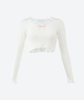 ＜the Virgins (Women)＞ｓｉｌｋ　ｒｉｂｂｏｎ　ｌｏｎｇ　ｔｏｐｓ