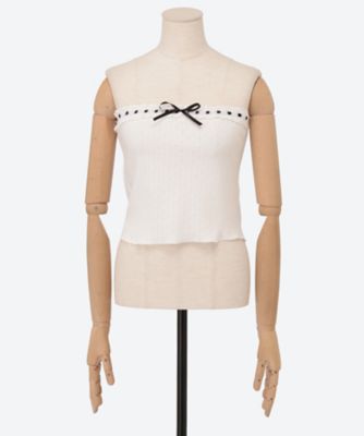 ｌａｃｅ　ｒｉｂｂｏｎ　ｂｅａｒ　ｔｏｐ