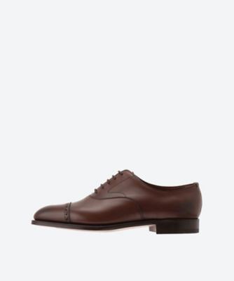 美品 エドワード・グリーン EDWARD GREEN シューズ LADBROKE ラドブローク オックスフォード メンズ カーフレザー ビジネスシューズ 革靴 7.5E(26.5cm相当) ブラウン