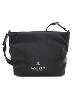LANVIN コレクション　ブラック ショルダーバッグ ☆プリエシリーズショルダーバッグ | LANVIN COLLECTION (Bag&SLG