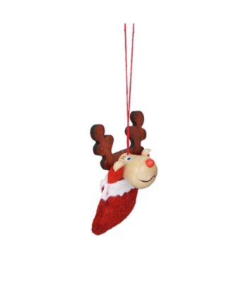 ＜Nordika nisse＞【クリスマスおまとめ】オーナメント　トナカイ　靴下レッド