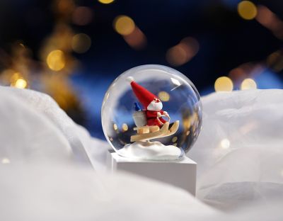 クリスマスおまとめ】スノードーム ミニ そりに乗ったサンタ | Nordika