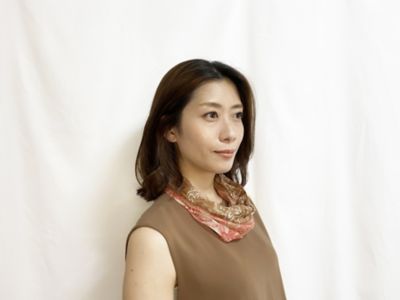 【プレゼント付】リングスカーフ　グラデーションペイズリー