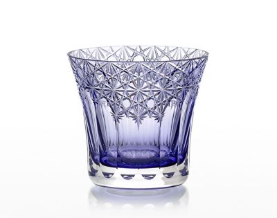 ＜KAGAMI＞江戸切子　ロックグラス＜夢色＞紫