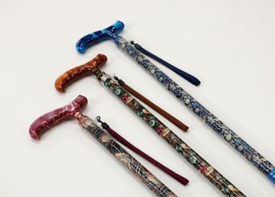 ＫＩＮＤＣＡＲＥ リバティプリント伸縮ステッキ エレガント