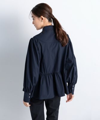 Keep clean フリルカラーピンタックチュニックブラウス AM