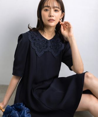 Ame no chi Hare/アメノチハレ カットワークカラーチュニックワンピース／Ａｍｙ　ＡＭ－２５０３－００９