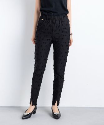 ＜Ame no chi Hare＞リボンジャカードストレッチスリムパンツ　Ｇｉｎｇｅｒ　ＡＭー２５０９ー０２３