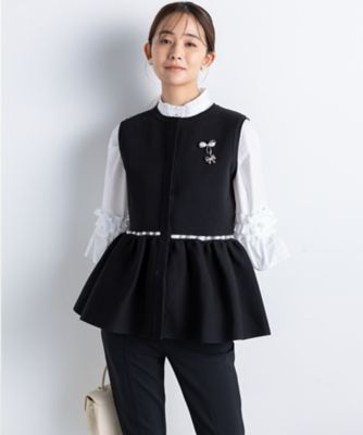 ＜Ame no chi Hare＞ペプラムニットジレ　ＡＭー２５０９ー００４