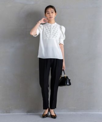 フラワータックジョーゼットブラウス AMー2604ー003 | Ame no