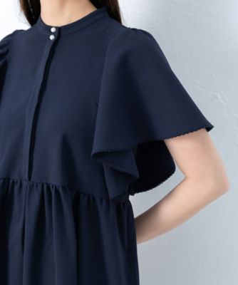 アメノチハレ ドライタッチ フレアスリーブ ワンピース (Monica) Machineーwashable ドライタッチフレアスリーブ