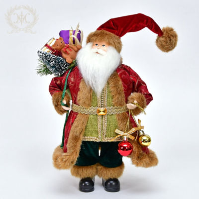 ＜HARMONIER＞【クリスマスおまとめ】サンタクロースフィギュアＳレッド／ギフトバッグ３２ｃｍ