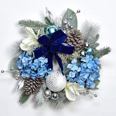 ＜HARMONIER＞【クリスマスおまとめ】ウインターブルークリスマスリース