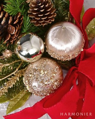 クリスマスおまとめ】ゴールドボタニッククリスマススワッグ