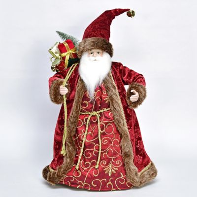 ＜HARMONIER＞【クリスマスおまとめ】ツリートップサンタクロース／バーガンディ