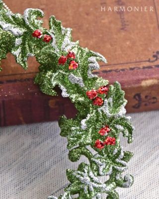 クリスマスおまとめ】ミニリースオーナメント／グリーン＆シルバー