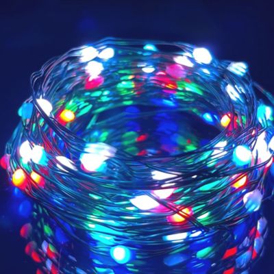 ＜STE＞ＵＳＢフルカラーワイヤーライト１００球グリーンワイヤー