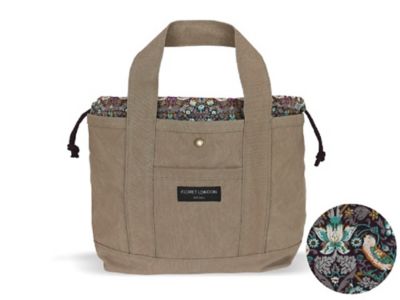 ＜FLORET LONDON＞★ヴィンテージ風キャンバス巾着トートＬ　ストロベリー・シーフＢＲ
