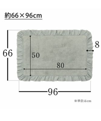 コットンマット　ラッフル装飾［ＲＴ－１７９７４］　５０×８０ｃｍ