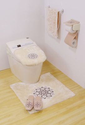 ミーナ　トイレタリー各種　ベージュ　兼用フタカバー