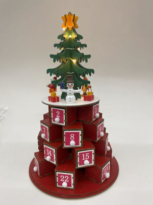 美品✨　Baccarat バカラ　クリスマスオーナメント　3点セット ③ Baccarat バカラ クリスマスツリー レッド（アドベント