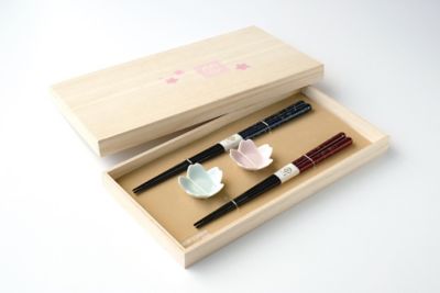たち吉/タチキチ 桜花夫婦箸・箸置セット