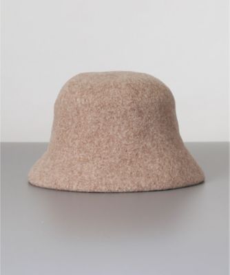 LANVINenBleuランバンオンブルーボアバケットハットクロッシェ女優帽白黒 LANVINenBleuランバンオンブルーボアバケットハットクロッシェ女優帽白黒