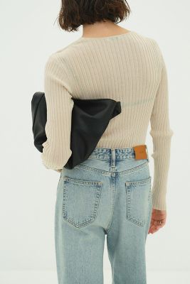 FAKE LEATHER MEDIUM TOTE BAG 19116ー