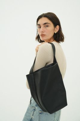 FAKE LEATHER MEDIUM TOTE BAG 19116ー