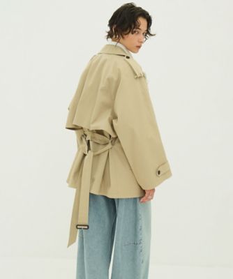 【CLANE】SHORT FLARE TRENCH COAT クラネ　ショート丈 OVER SHORT TRENCH COAT 10101ー0023
