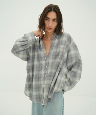 2WAY OVER OMBRE CHECK SHIRTS 10122ー