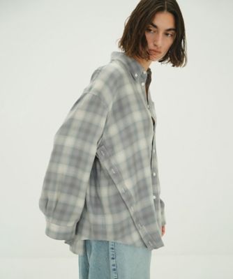 2WAY OVER OMBRE CHECK SHIRTS 10122ー