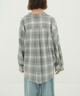 2WAY OVER OMBRE CHECK SHIRTS 10122ー