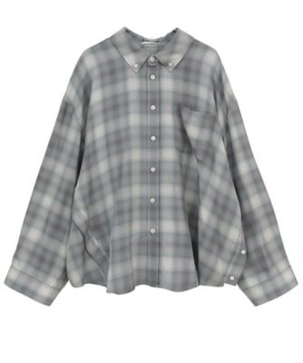 トップス 2WAY OVER OMBRE CHECK SHIRTS 2WAY OVER OMBRE CHECK SHIRTS 10122ー