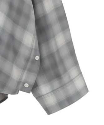 2WAY OVER OMBRE CHECK SHIRTS 10122ー