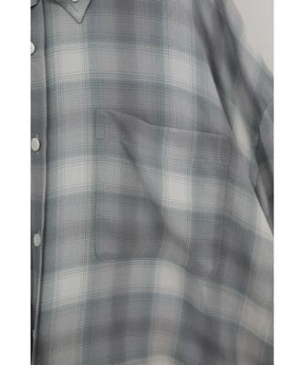 2WAY OVER OMBRE CHECK SHIRTS 10122ー